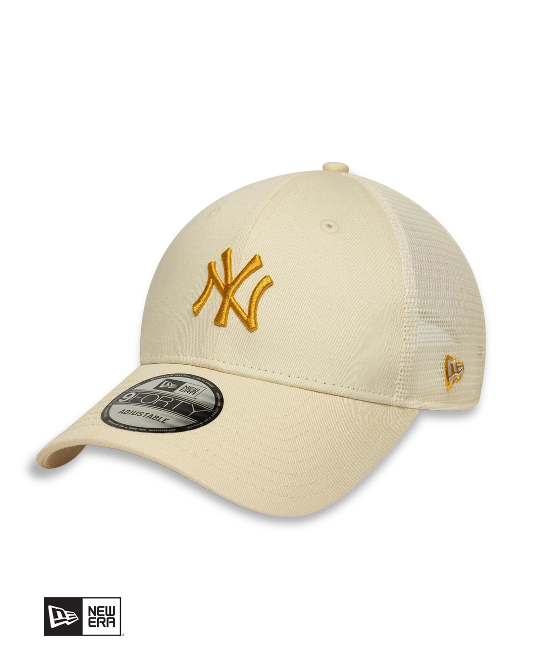 GORRA NEW ERA NY TRUCKER 9FORTY - CREMA/DORADO