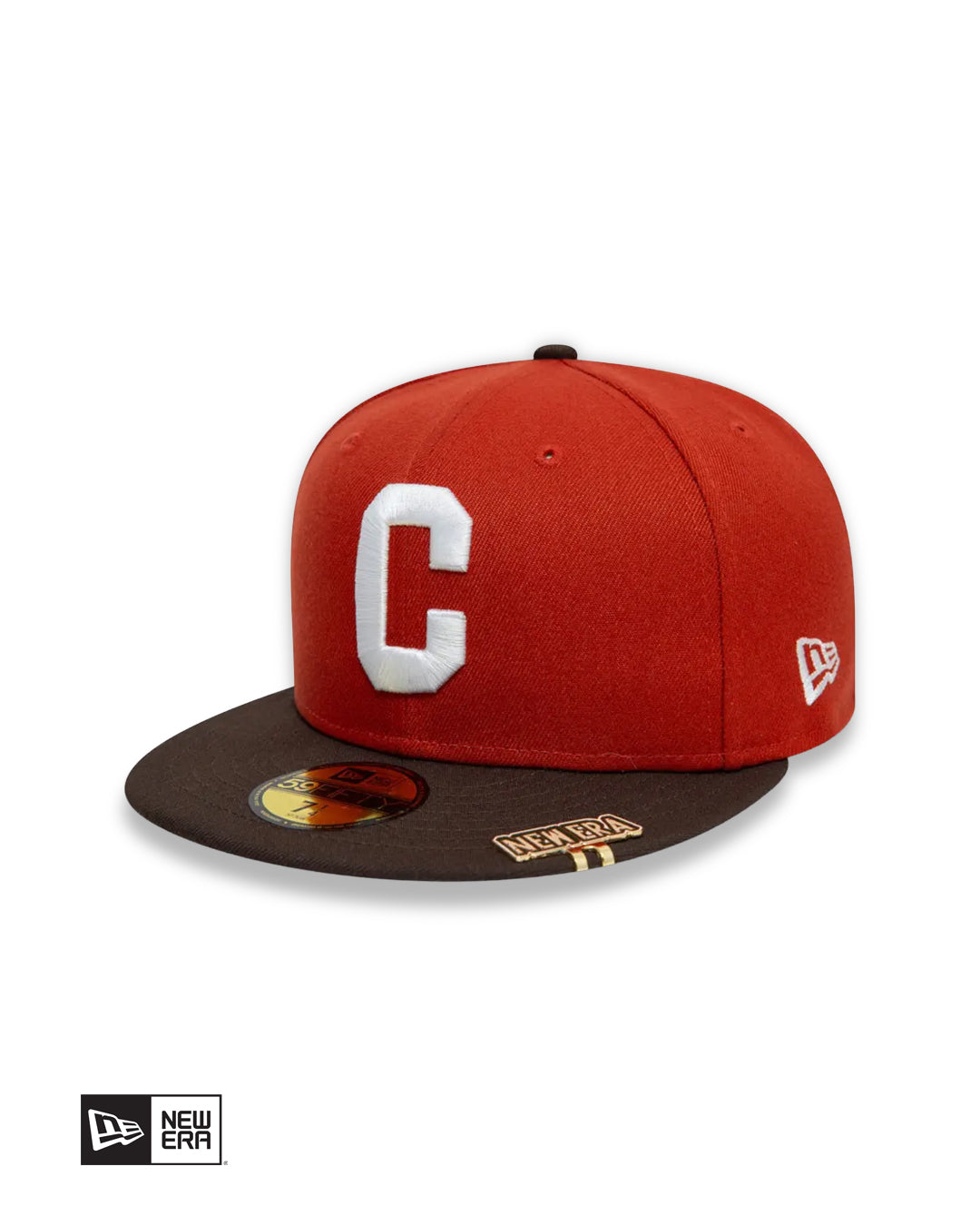 GORRA NEW ERA CHICAGO CUBS VISOR CLIP 59FIFTY - NARANJA/CAFÉ