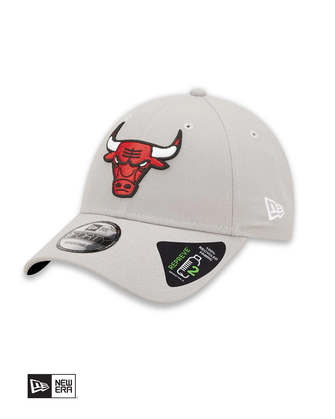 GORRA NEW ERA 9FORTY CHICAGO BULLS REPREVE - GRIS CLARO