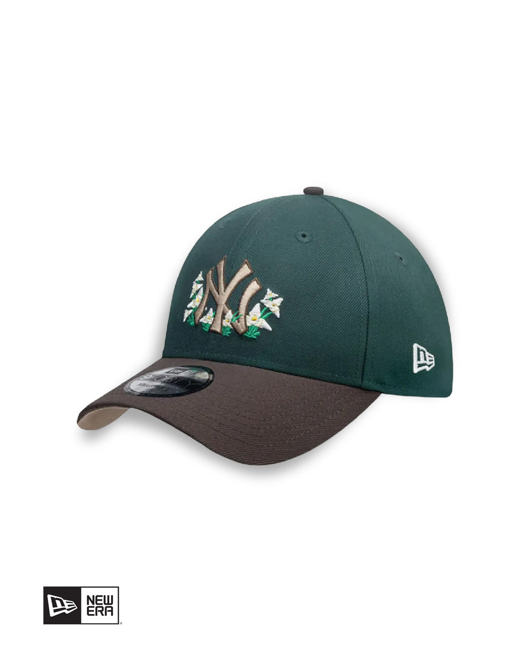 GORRA NEW ERA NY FLORAL 9FORTY - VERDE / CAFÉ