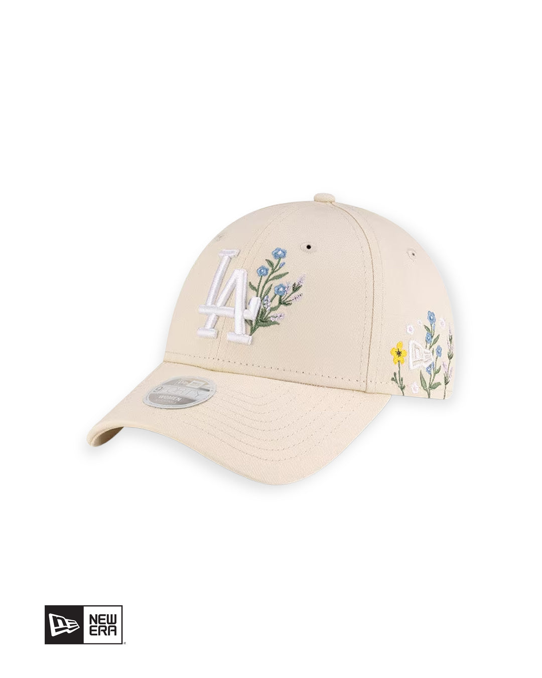 Gorra New Era LA Floral Beige 9FORTY