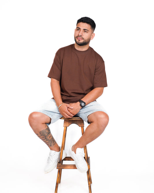 CAMISA OVERSIZE OSLO 275G - CAFÉ