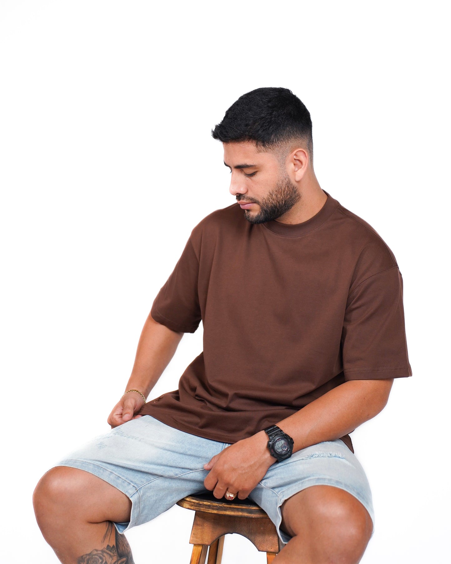 CAMISA OVERSIZE OSLO 275G - CAFÉ