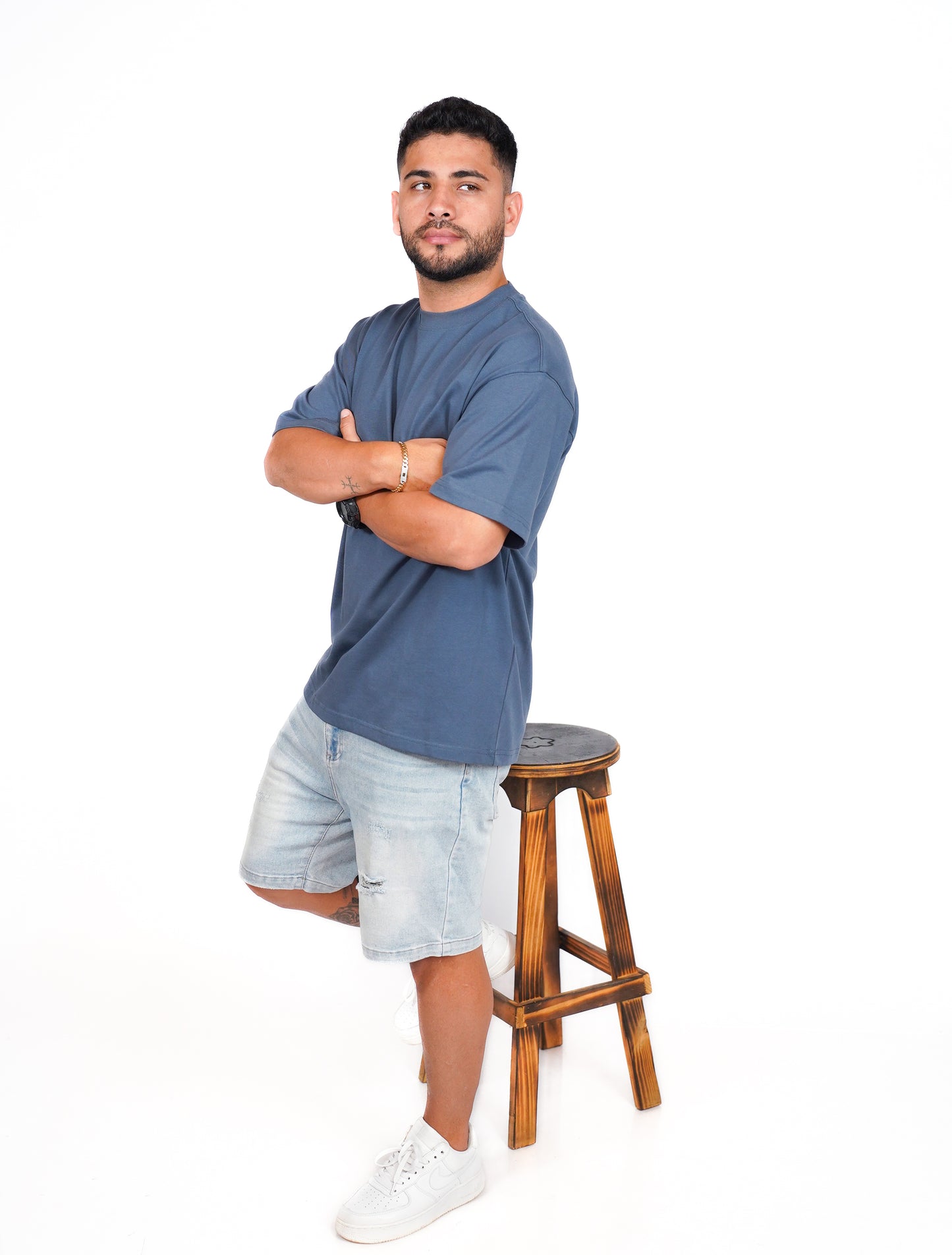 CAMISA OVERSIZE OSLO 275G - AZUL OCEAN