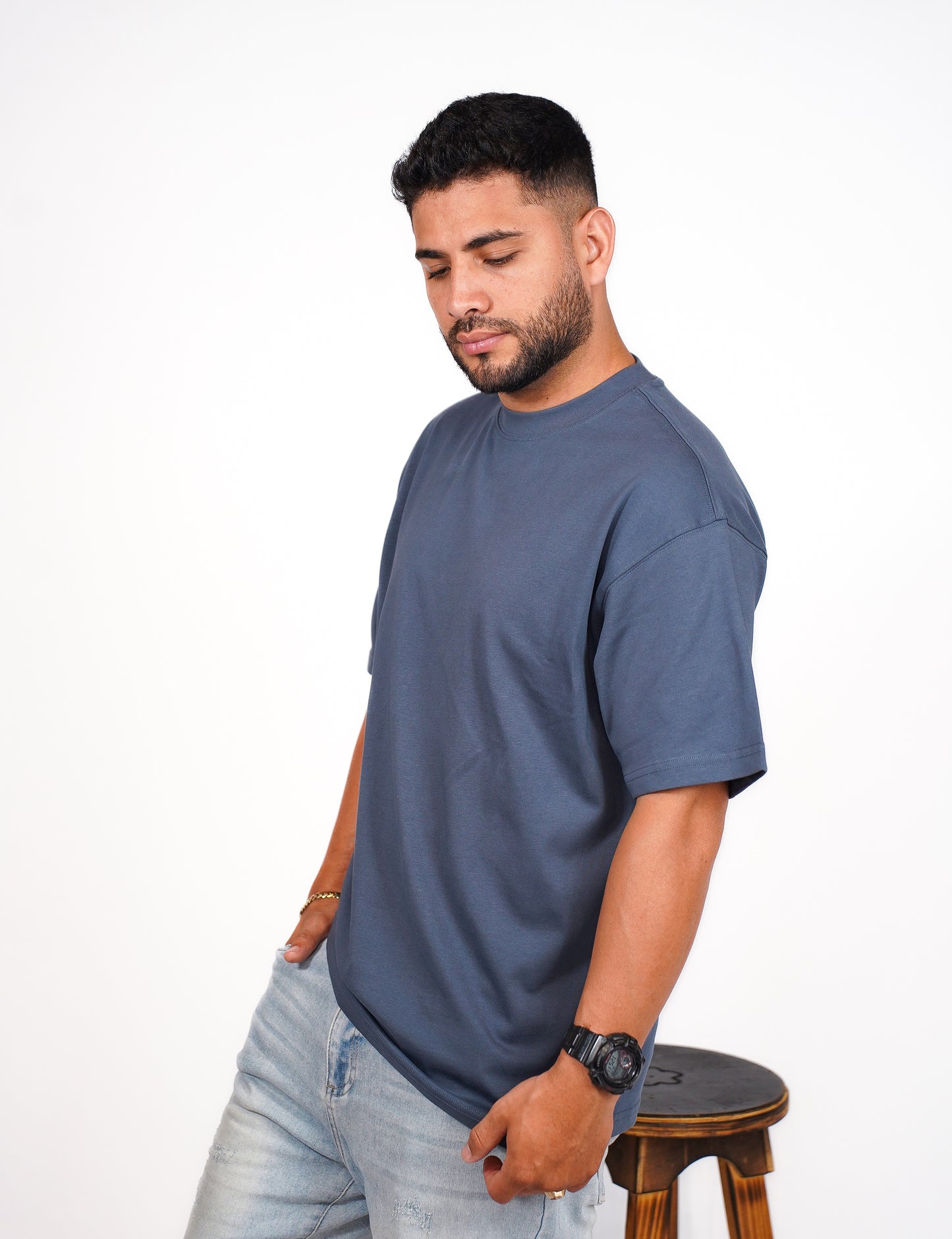 CAMISA OVERSIZE OSLO 275G - AZUL OCEAN