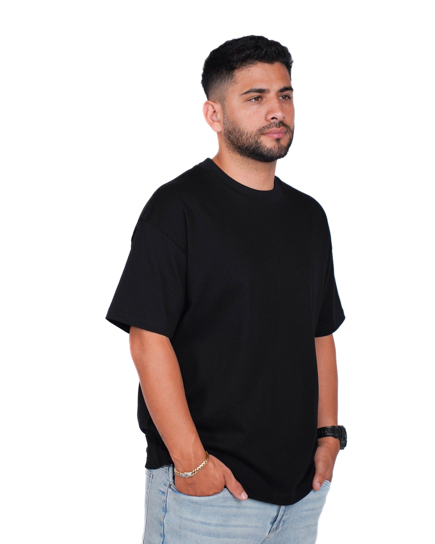 CAMISA OVERSIZE OSLO 280G - NEGRO