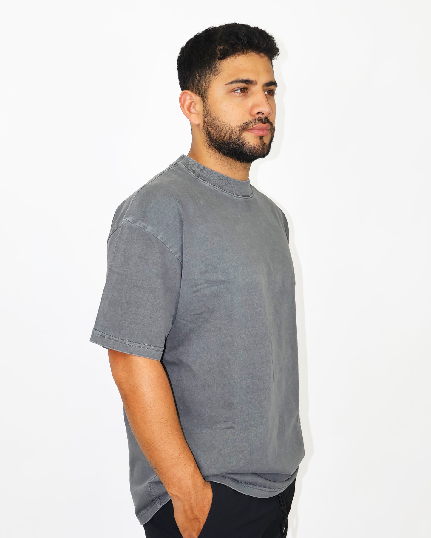 CAMISA OVERSIZE OSLO 280G - GRIS VINTAGE