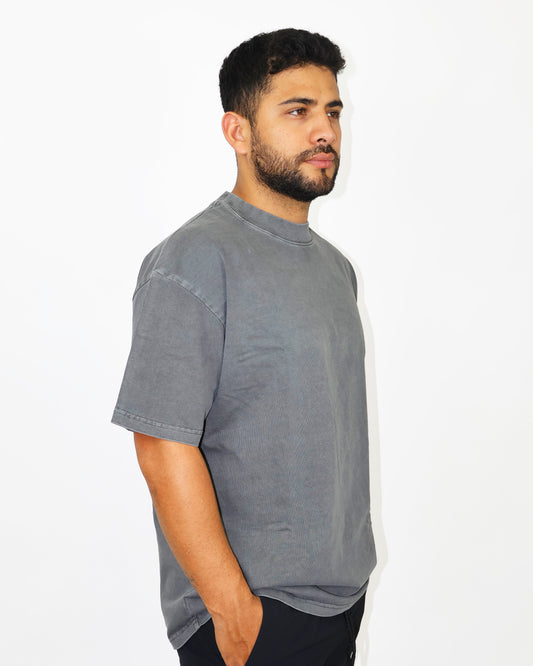 CAMISA OVERSIZE OSLO 280G - GRIS VINTAGE