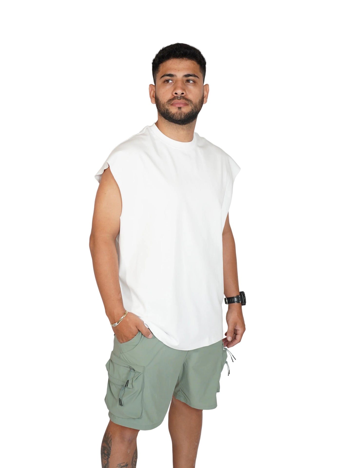 TANK TOP OVERSIZE OSLO 315G - BLANCO