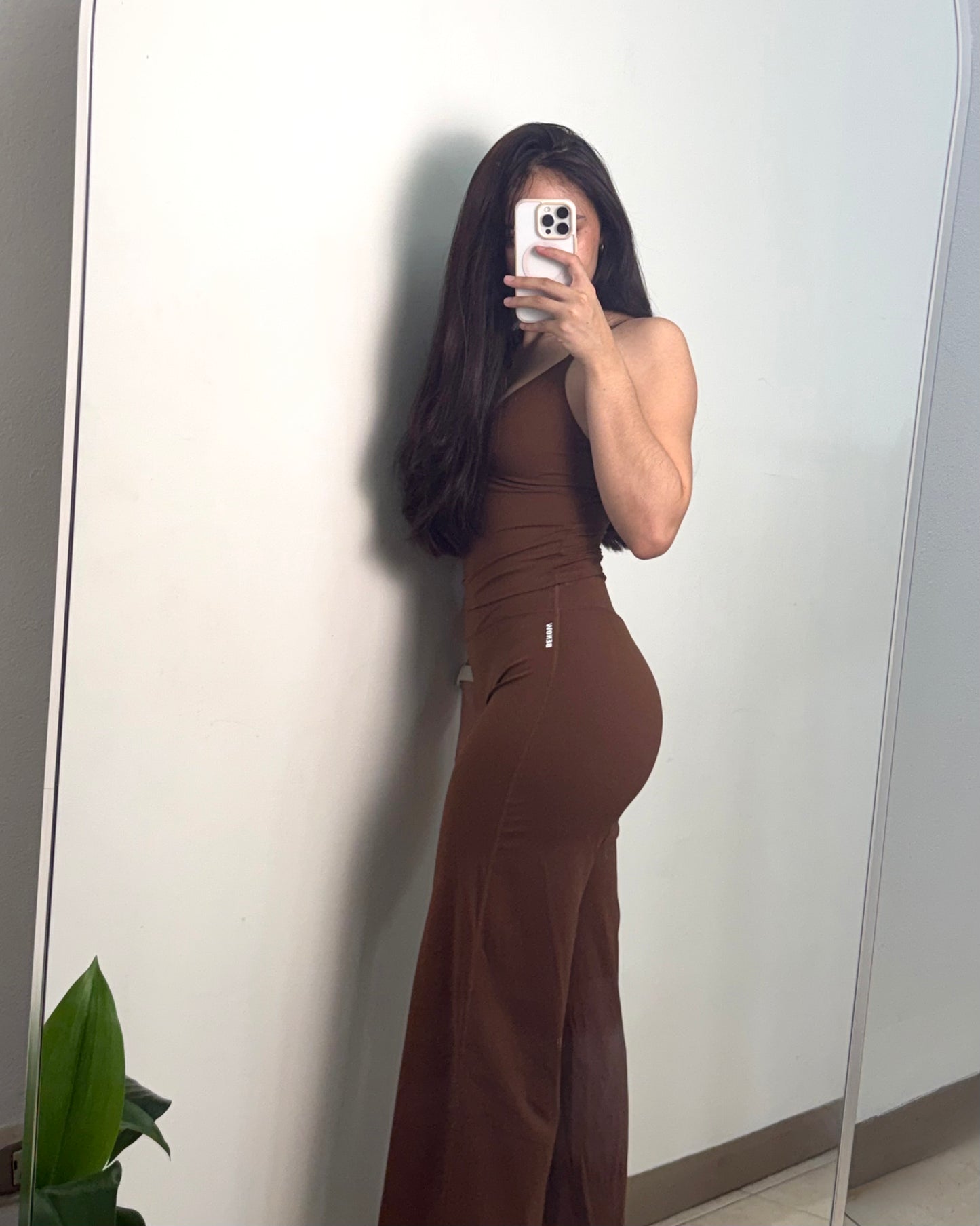 ARIA LEGGINS CORTE RECTO (110 CM) - CAFÉ