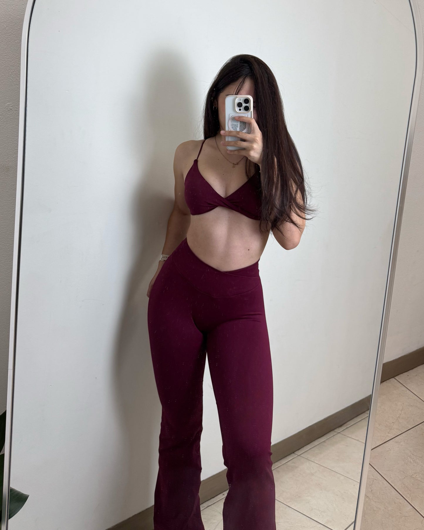 AIRA LEGGINS FLARE - ROJO VINO