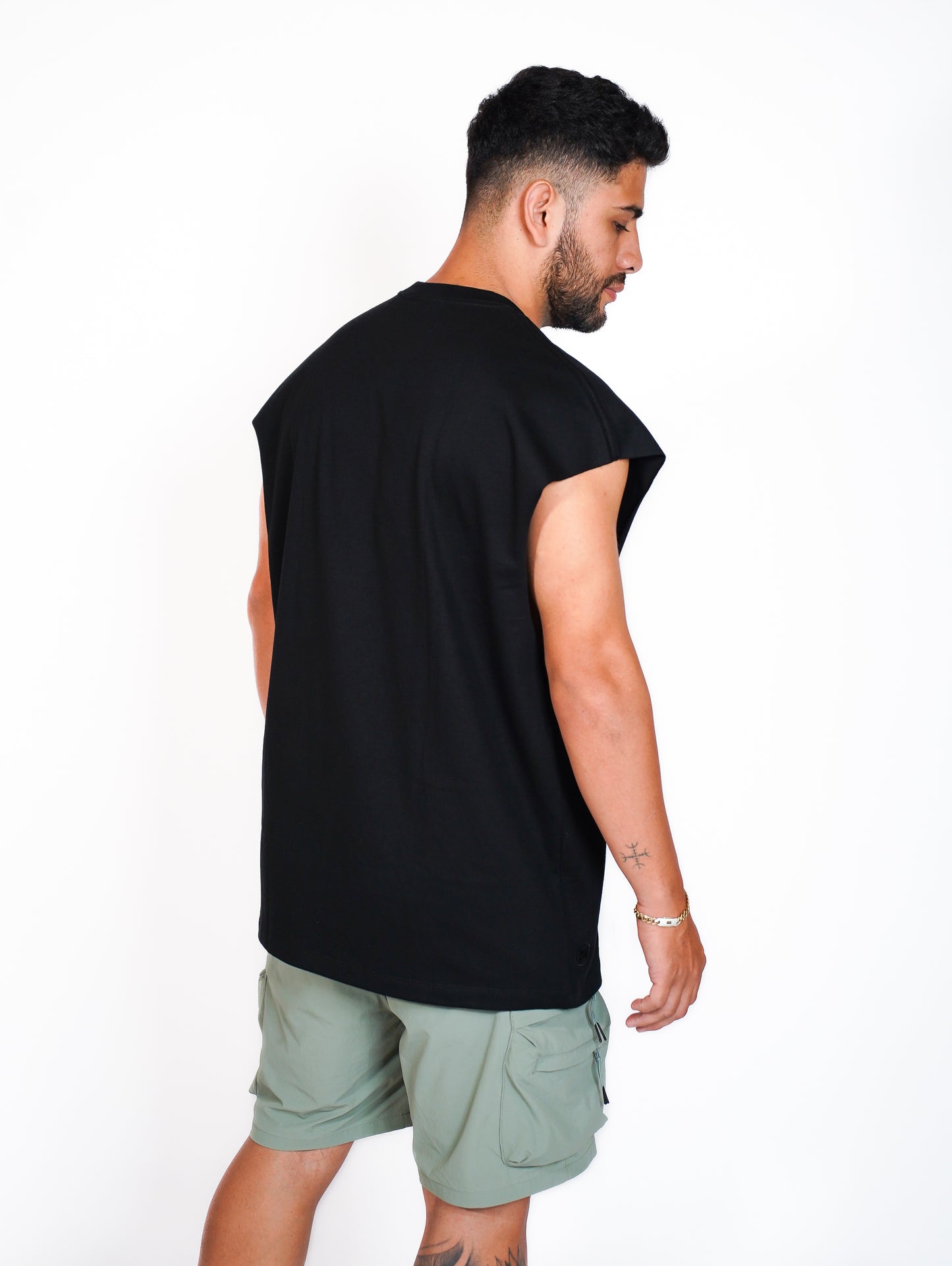 TANK TOP OVERSIZE OSLO 315G - NEGRO