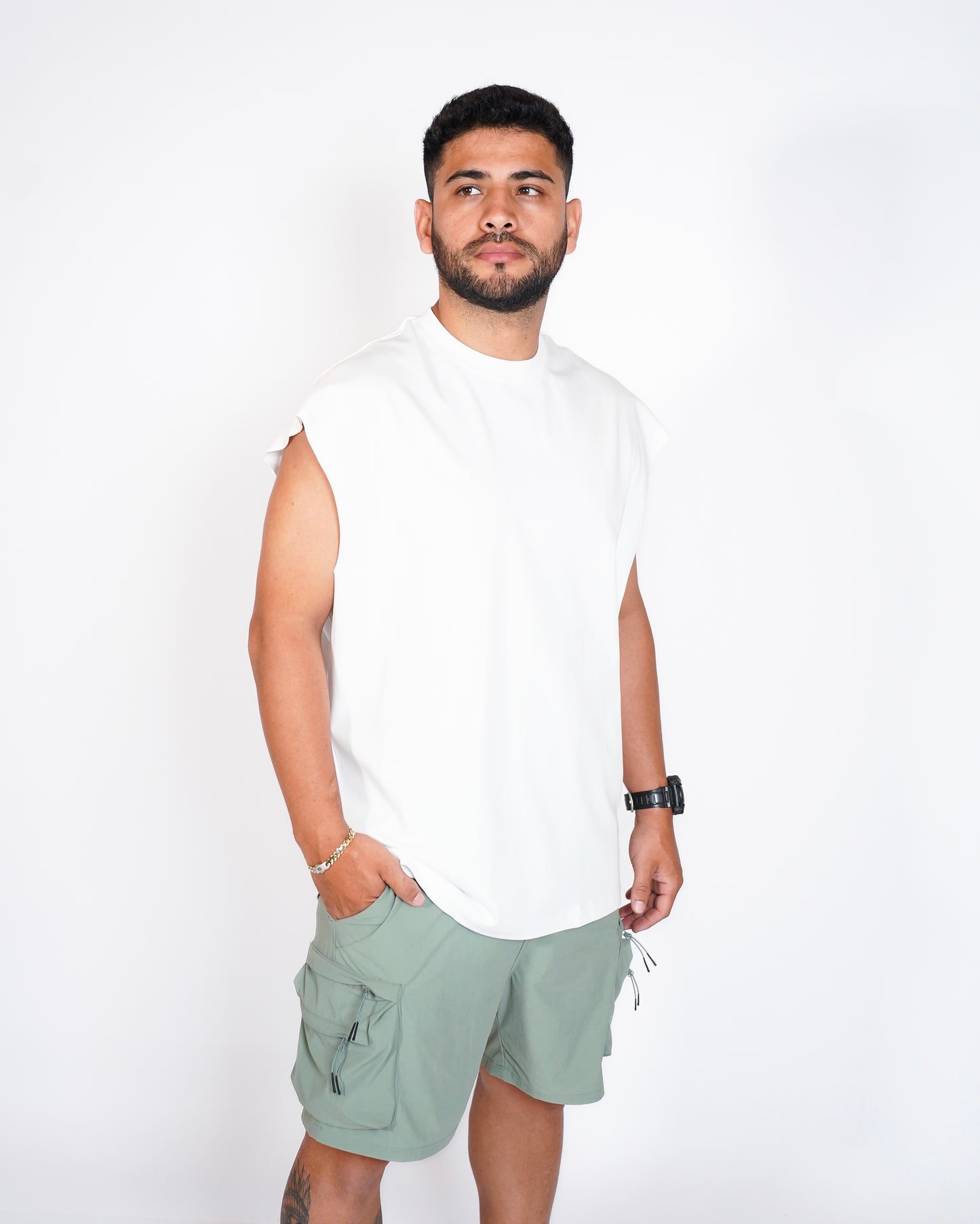 TANK TOP OVERSIZE OSLO 315G - BLANCO
