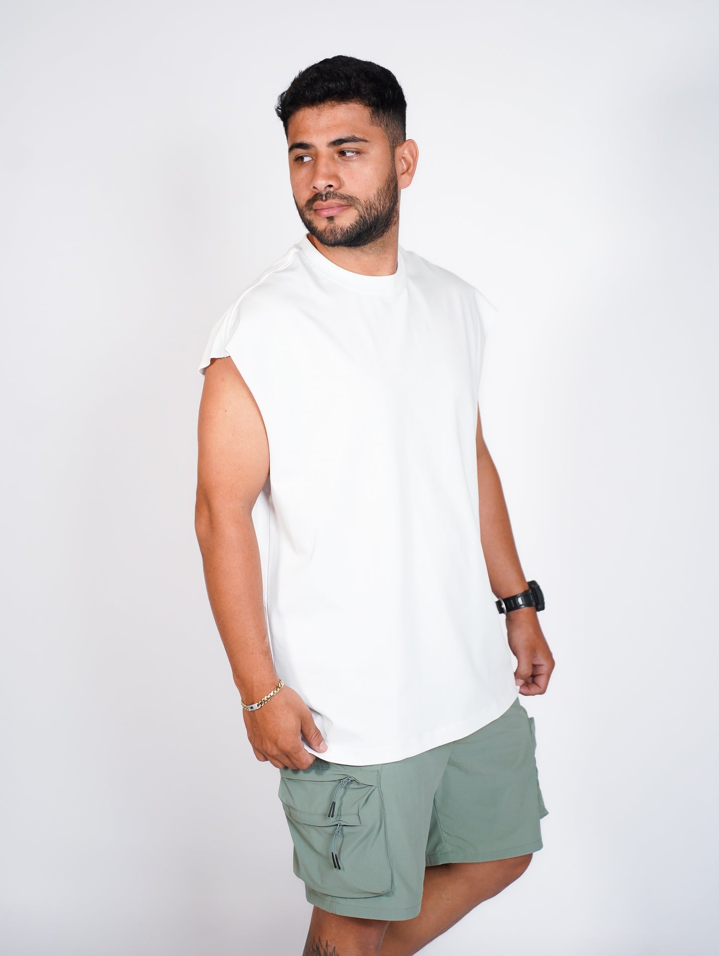 TANK TOP OVERSIZE OSLO 315G - BLANCO