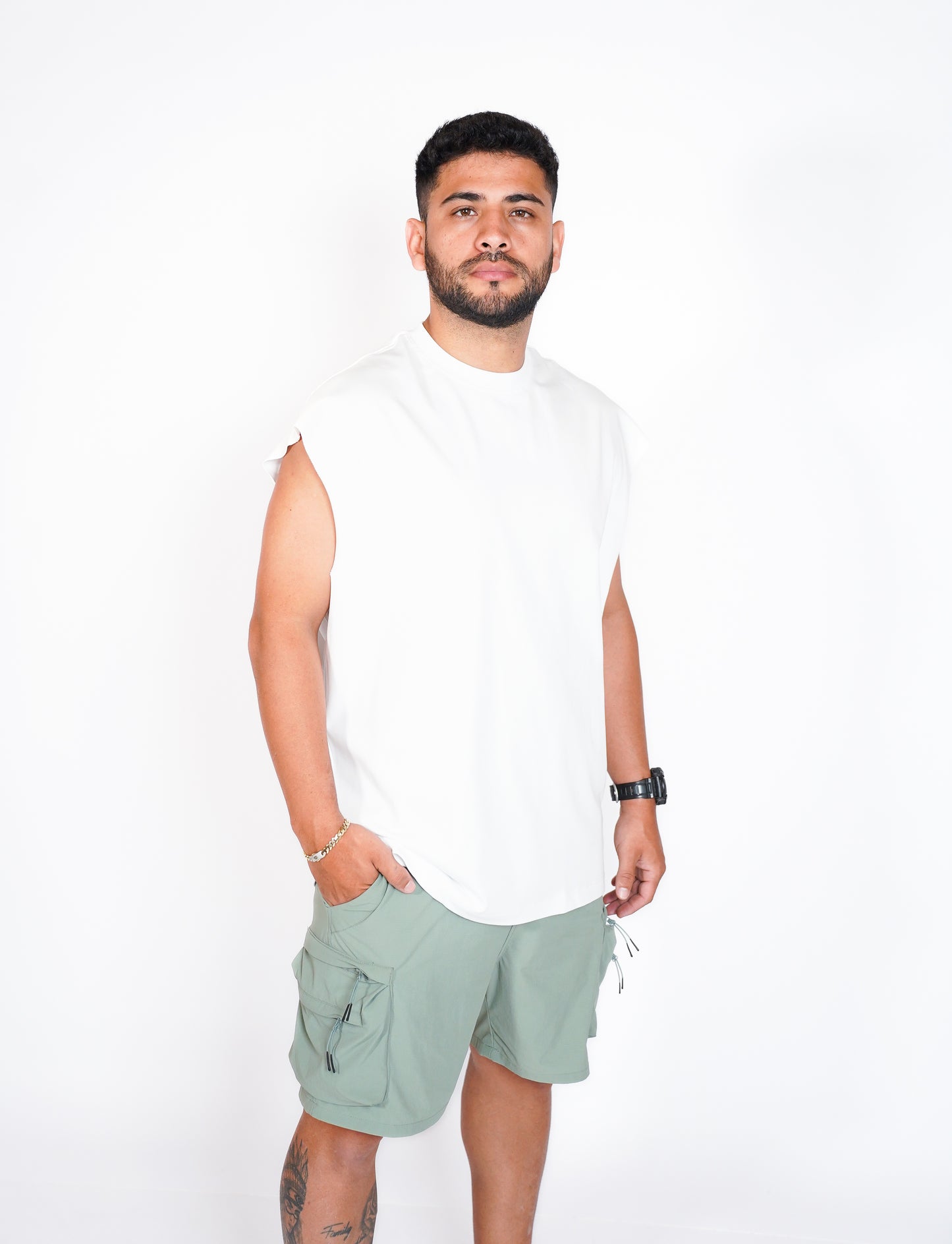 TANK TOP OVERSIZE OSLO 315G - BLANCO