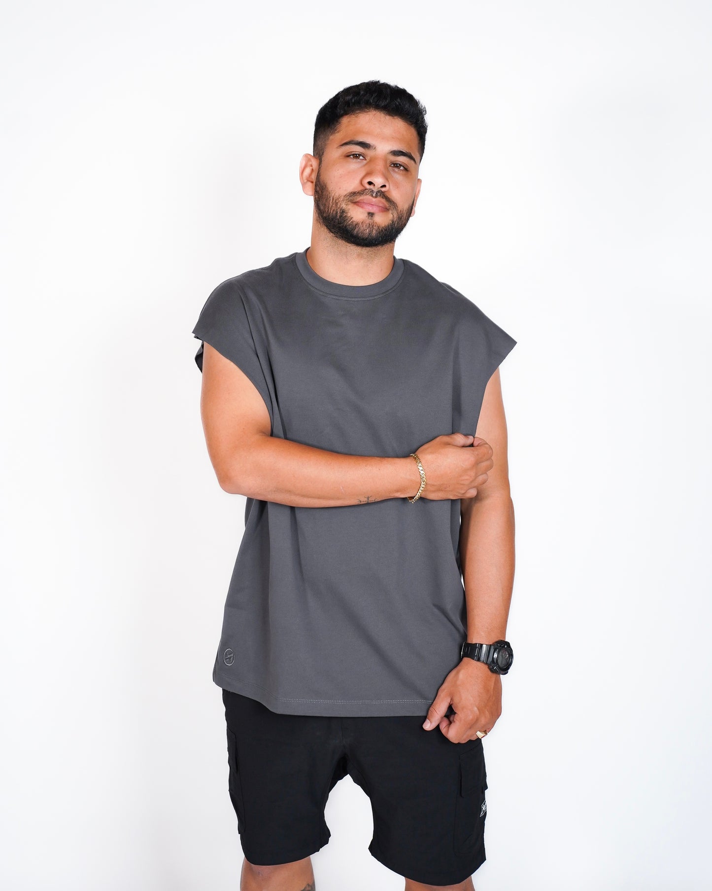 TANK TOP OVERSIZE OSLO 315G - GRIS