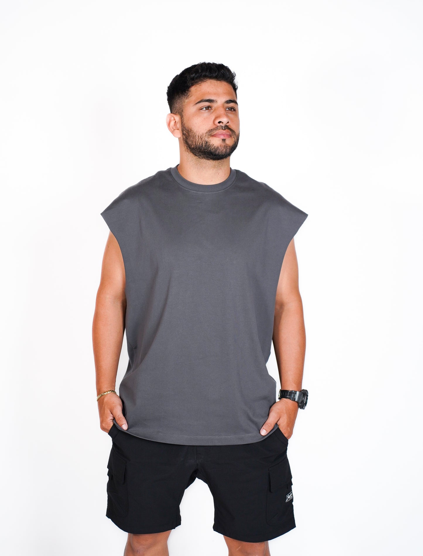 TANK TOP OVERSIZE OSLO 315G - GRIS