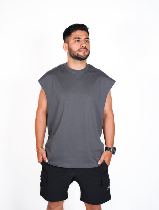 TANK TOP OVERSIZE OSLO 315G - GRIS