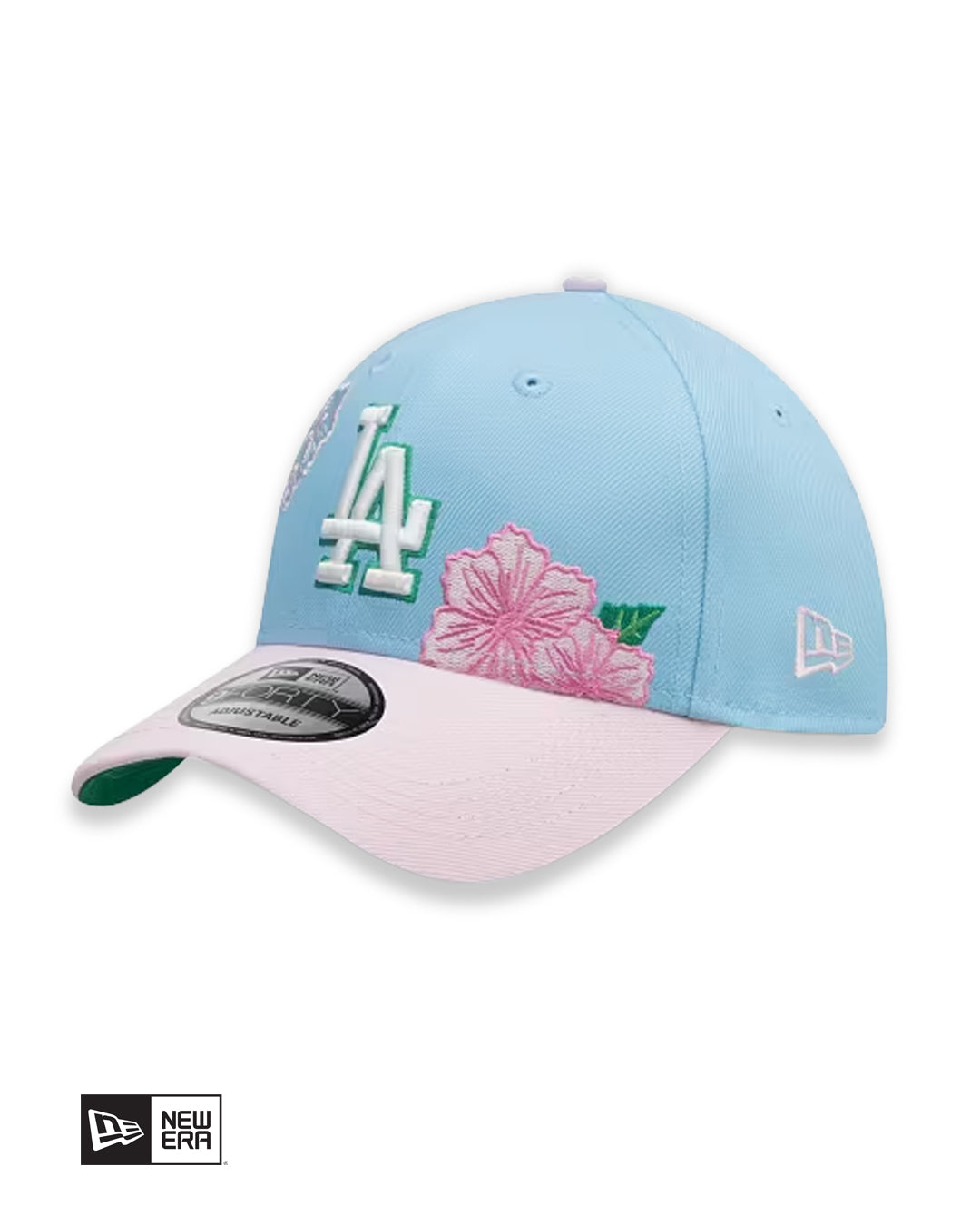 GORRA NEW ERA LA FLORAL 9FORTY CELESTE/ROSADO