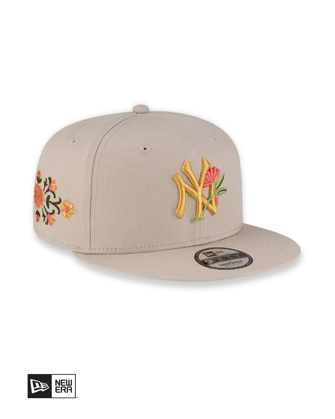 GORRA NEW ERA FLORAL 9FIFTY NY BEIGE/AMARILLO