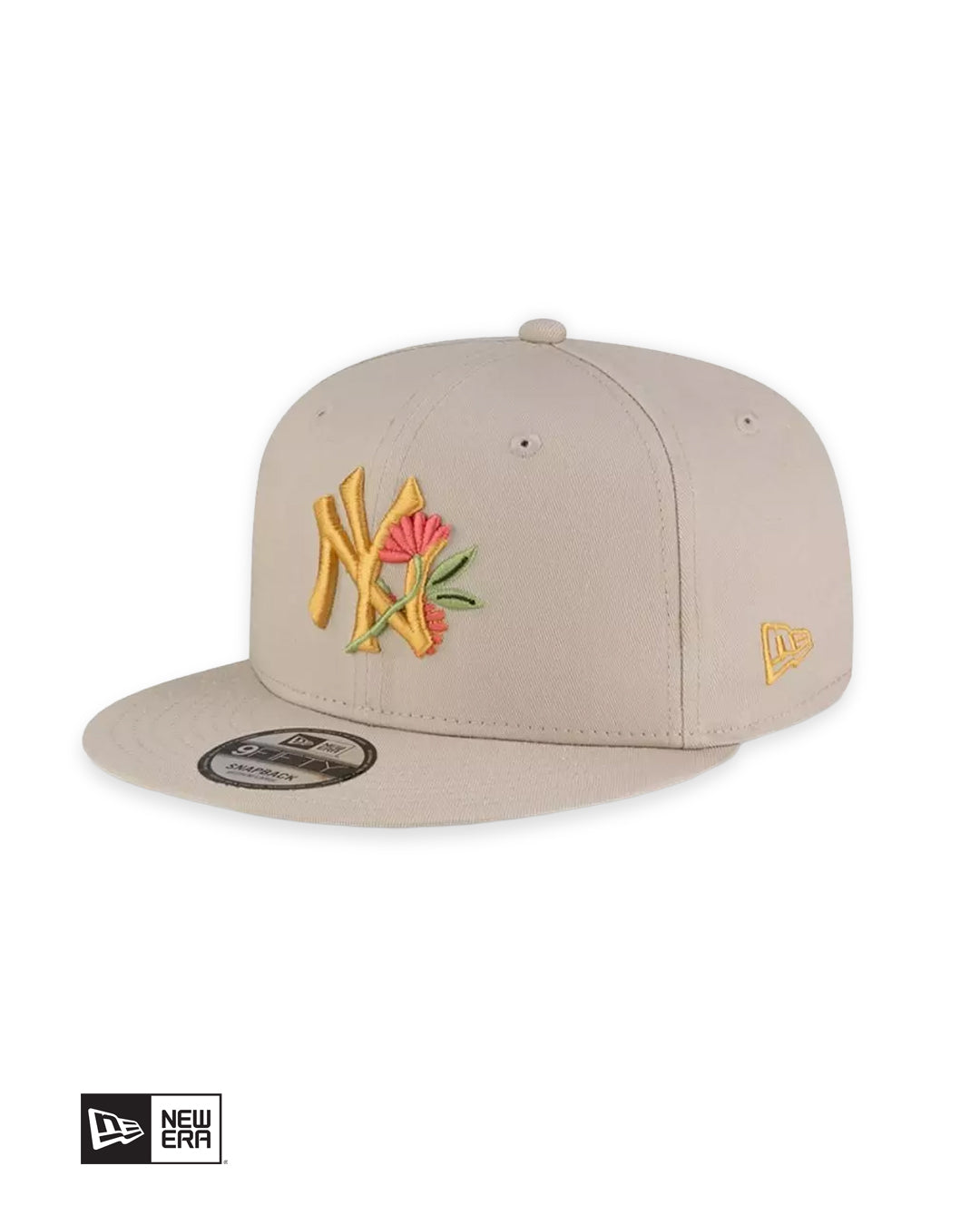 GORRA NEW ERA FLORAL 9FIFTY NY BEIGE/AMARILLO